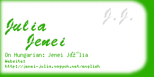 julia jenei business card